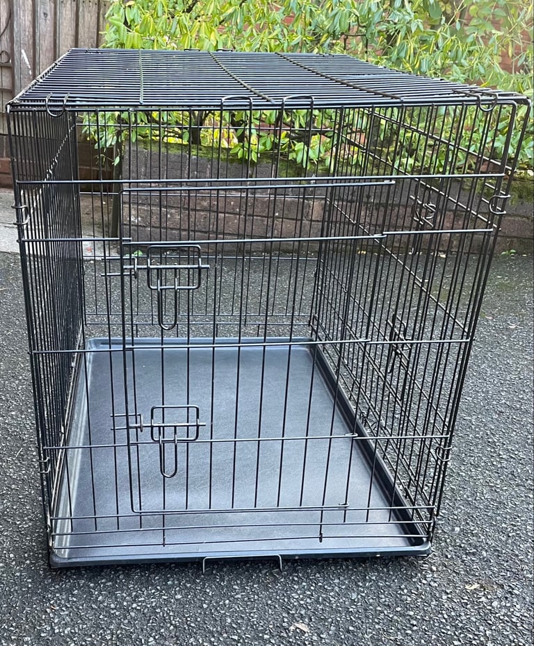 Medium Pet Cage Double Door Folding 