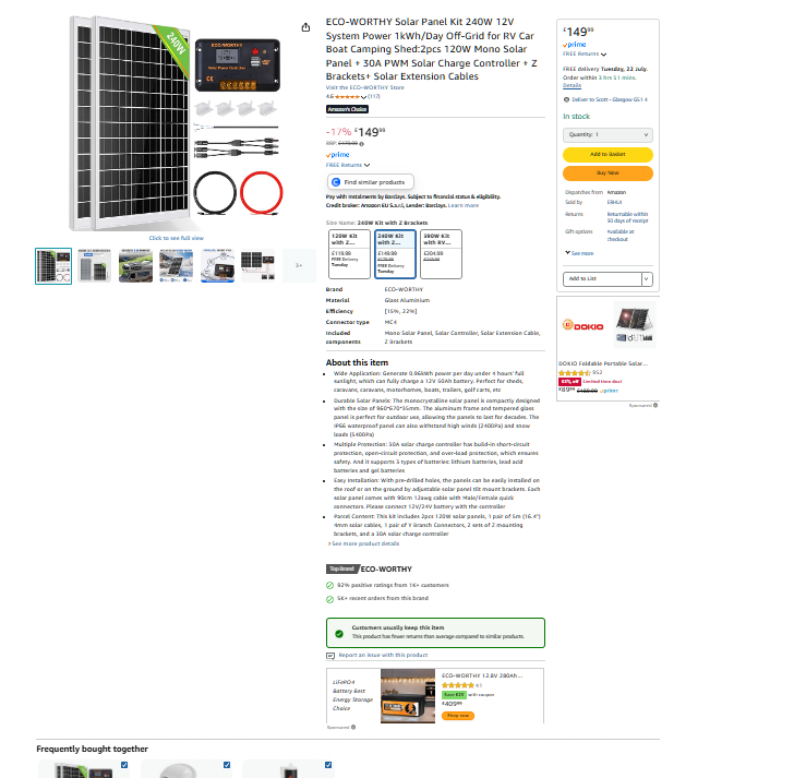 image for Solar panel electrician to help set up 3 sets of portable panels please HELP!!!