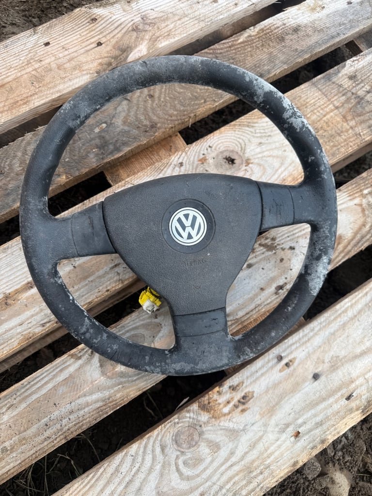 image for Volkswagen Golf Jetta Passat Touran Caddy Steering Wheel With Airbag 