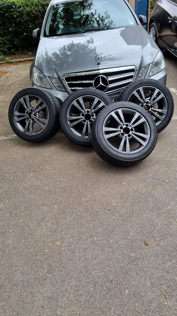 MERCEDES E CLASS ALLOY WHEELS 17'' INCH Fully Refurbished in Steel Grey x 5 Wheels