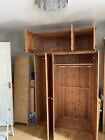 3 door Solid Antique Pine Wardrobe With Top Box