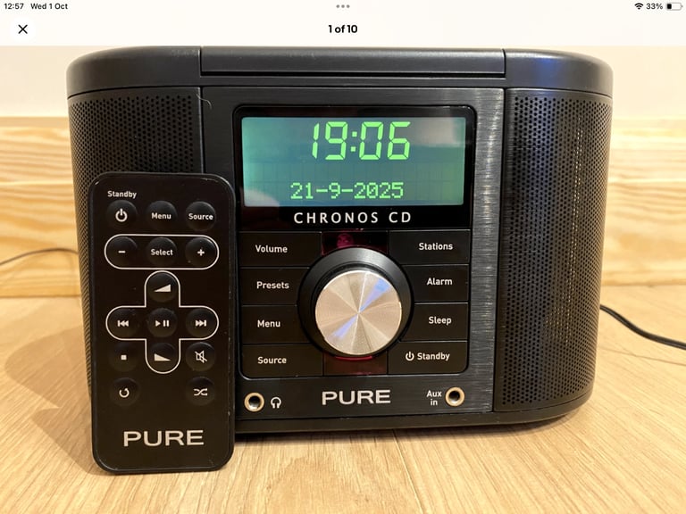 PURE Chronos 11, DAB RADIO ALARM & Remote &iPhone Charging Port £15 or Best Offer