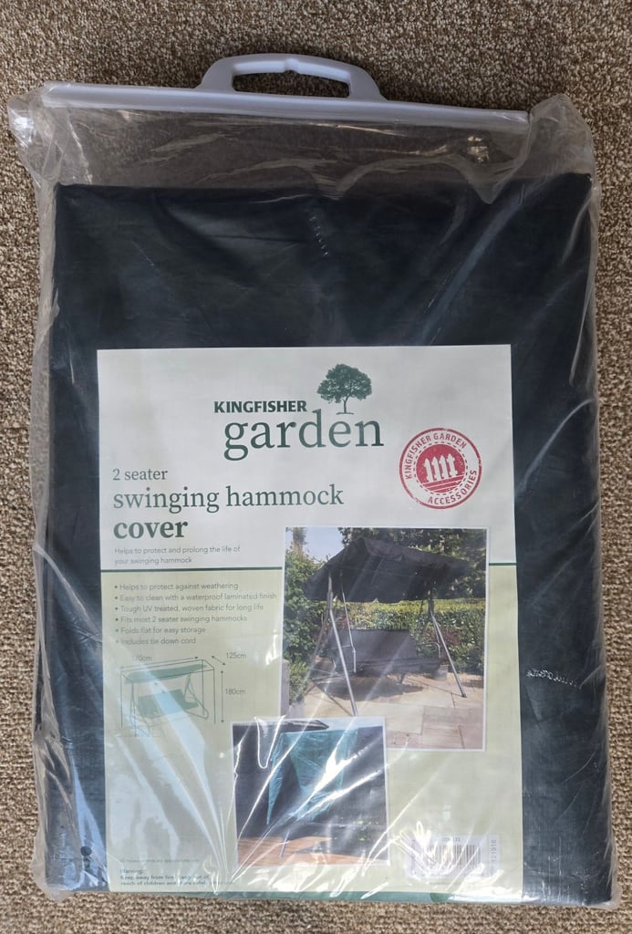 image for Kingfisher garden seater swinging hammock cover new