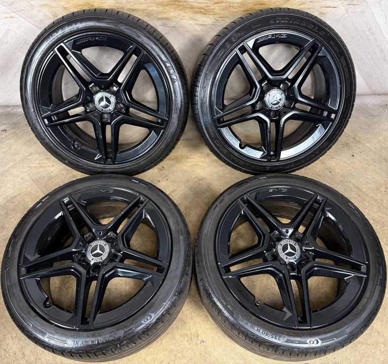 18'' GENUINE MERCEDES AMG BLACK A CLASS CLA A35 CLA35  WHEELS TYRES ALLOYS W177
