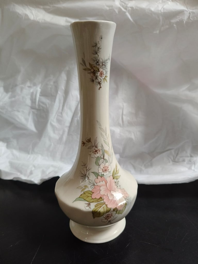image for Vintage Melbaware Floral Staffordshire ceramic vase