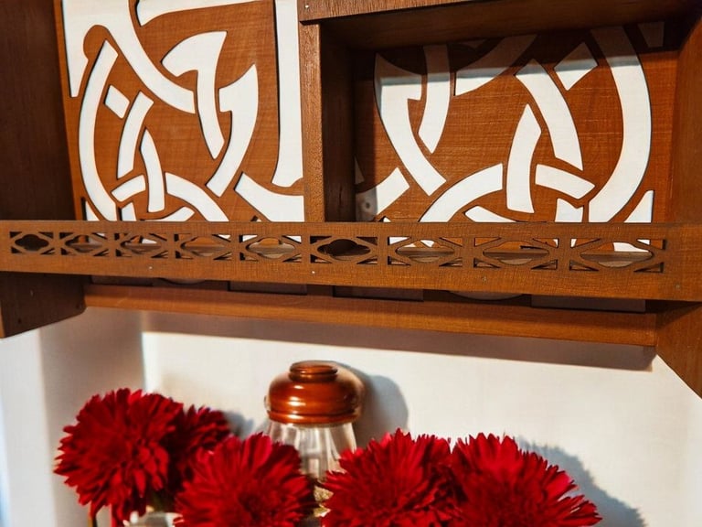 Spice Kitchen storage Herb Rack Spice Shelf Rack Rustic Wooden Handmade Laser Cut