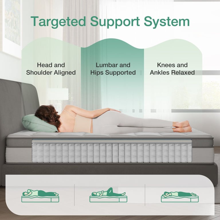 Single 3ft 25cm Thick Gel Memory Foam Pocket Sprung Mattress