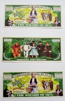 wizard of oz notes x 3 craft NEW