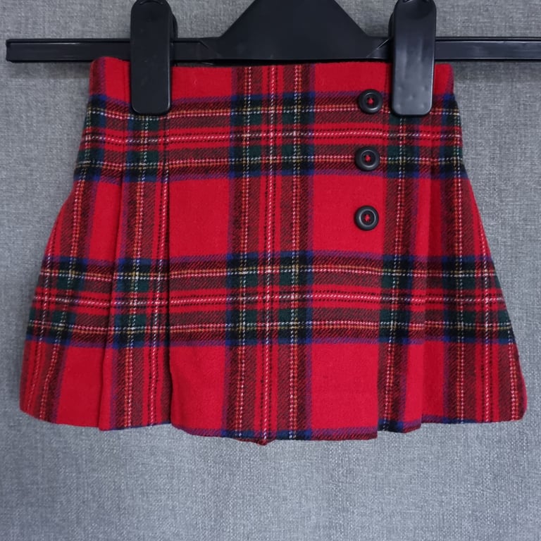image for Next Baby Girls Tartan Skirt. Lined And Warm. 9-12 Months. Adjustable Waist. VGC