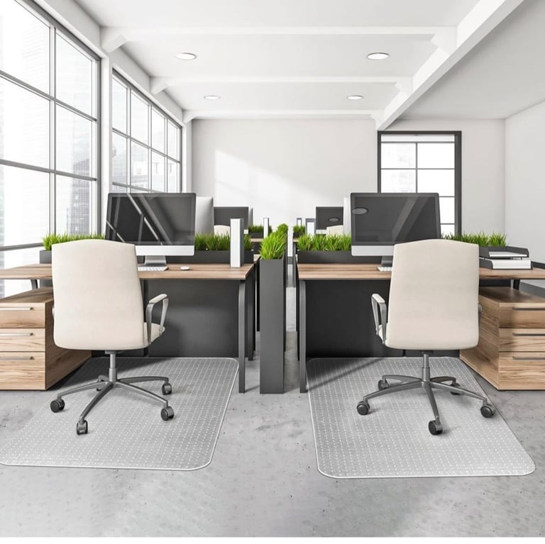 New in box . BesWin 90 x 120 cm Transparent Office Chair Mat – Carpet Protection & Easy Glide