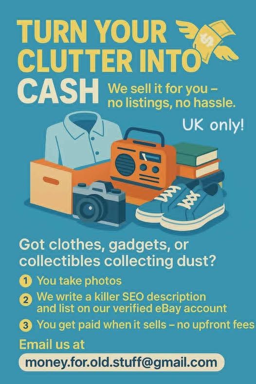 TURN YOUR OLD STUFF INTO CASH -Falkirk Central Scotland