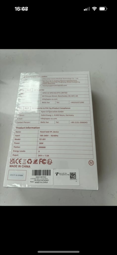 IPL Hair removal device