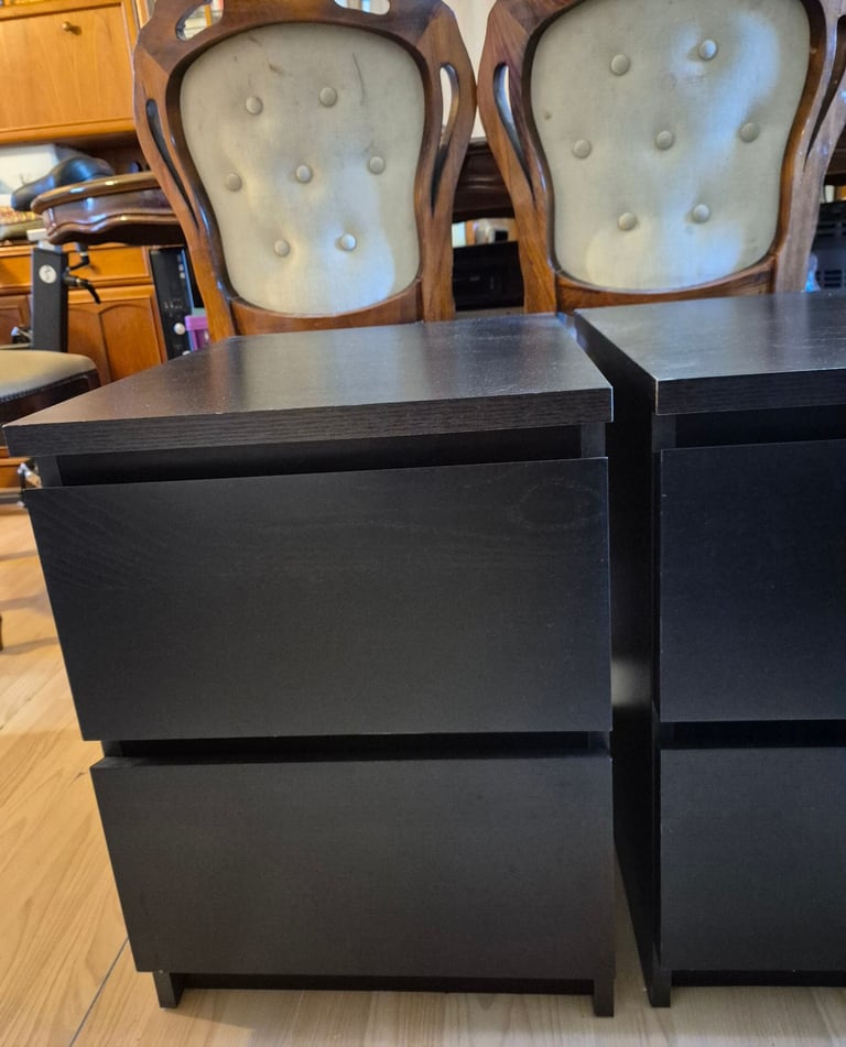 PAIR OF IKEA MALM CHEST OF DRAWERS 