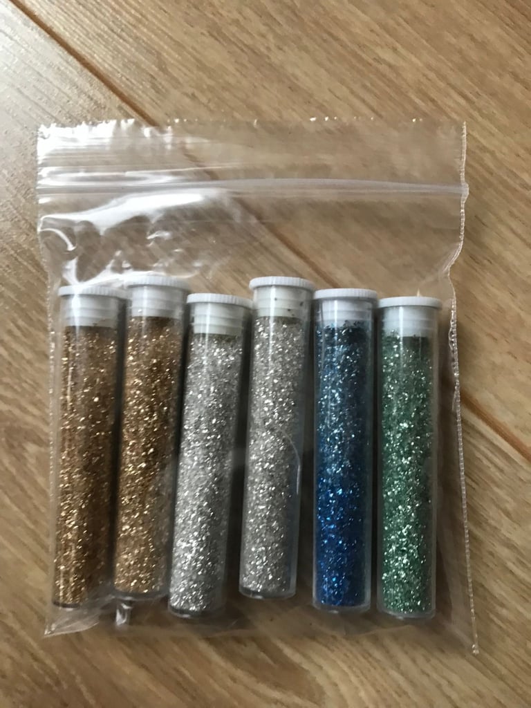 Glitter - packs of 6 @ £2 per pack. 