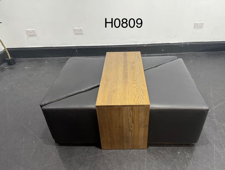 Sofa . Com Wooden Table & Black Stool Set  £150 Free Local Delivery