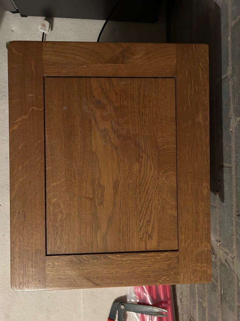 Solid Oak Bed Side Table with Drawers