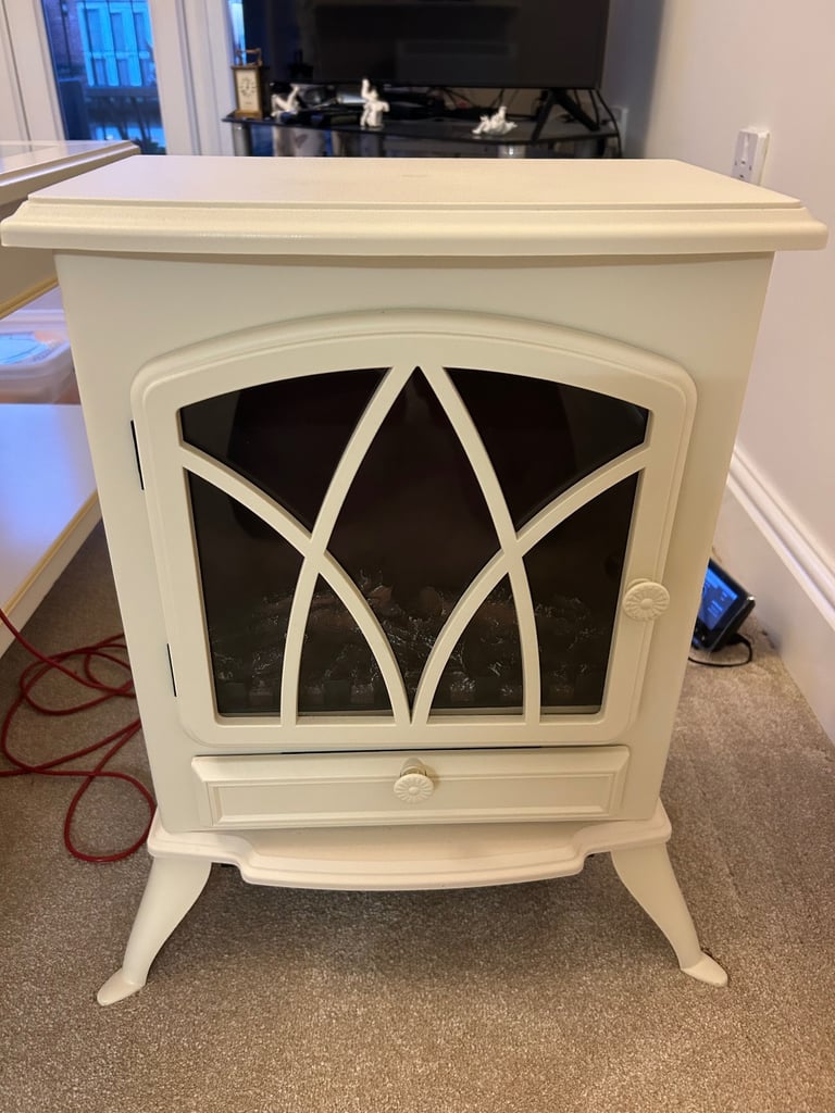 Dunelm Cream Electric Fire