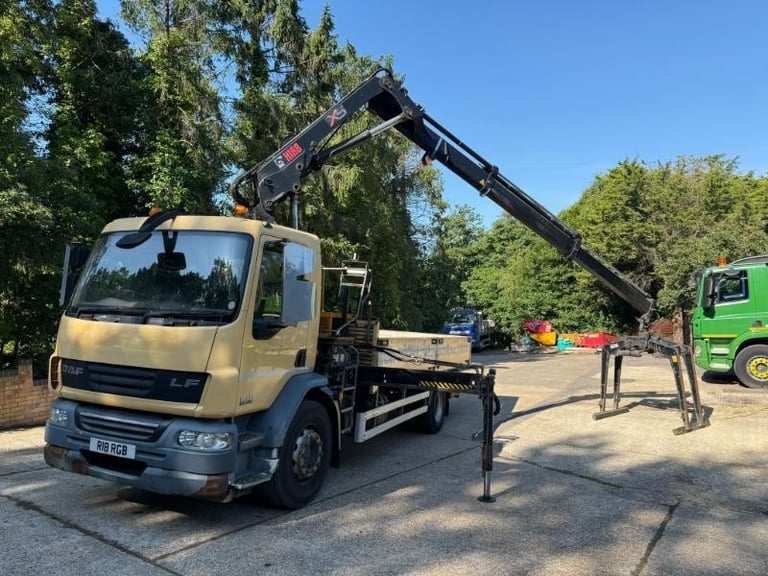 Daf LF55.220 Dropside Remote Hiab Block Crane 4x2 6 Speed Manual 