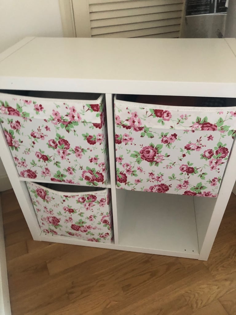 image for Ikea kallax with 3 boxes 