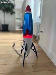 Nasa Rocket Lava Lamp, Retro Blue Red 48cm, Good Condition, Working Well