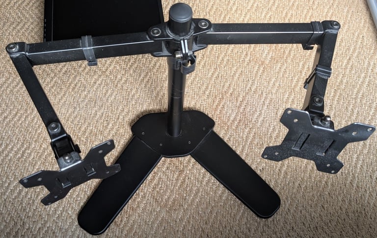Dual FHD monitors with desk stand & cables