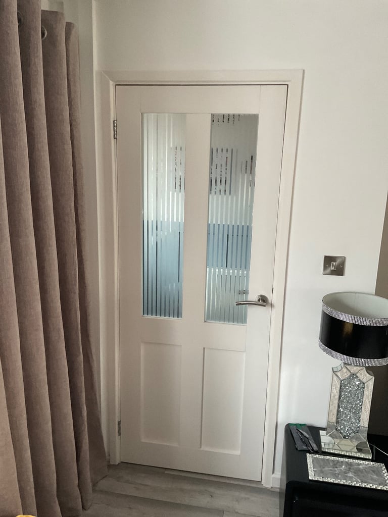 Internal white doors.