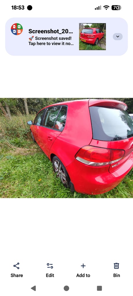 VW Golf, Mark 6, 2010, 122 bhp