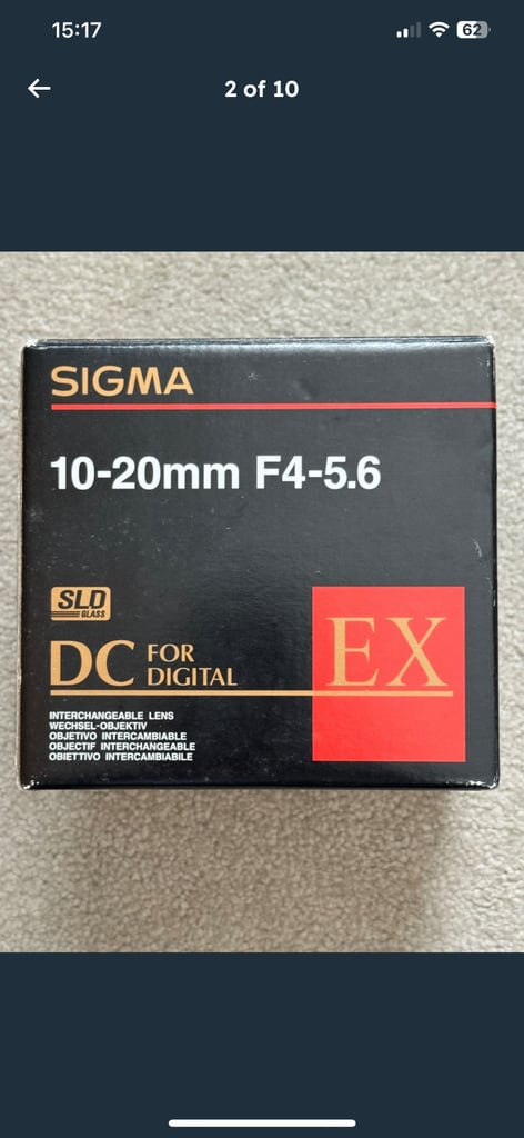 Sigma 10-20 Nikon Fit