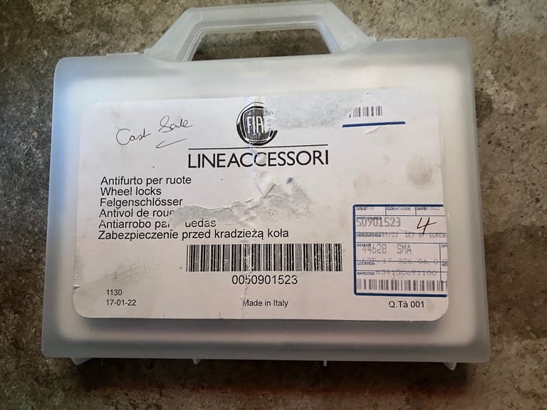 Wheel locks for 2020 Fiat Ducato Alloy wheels