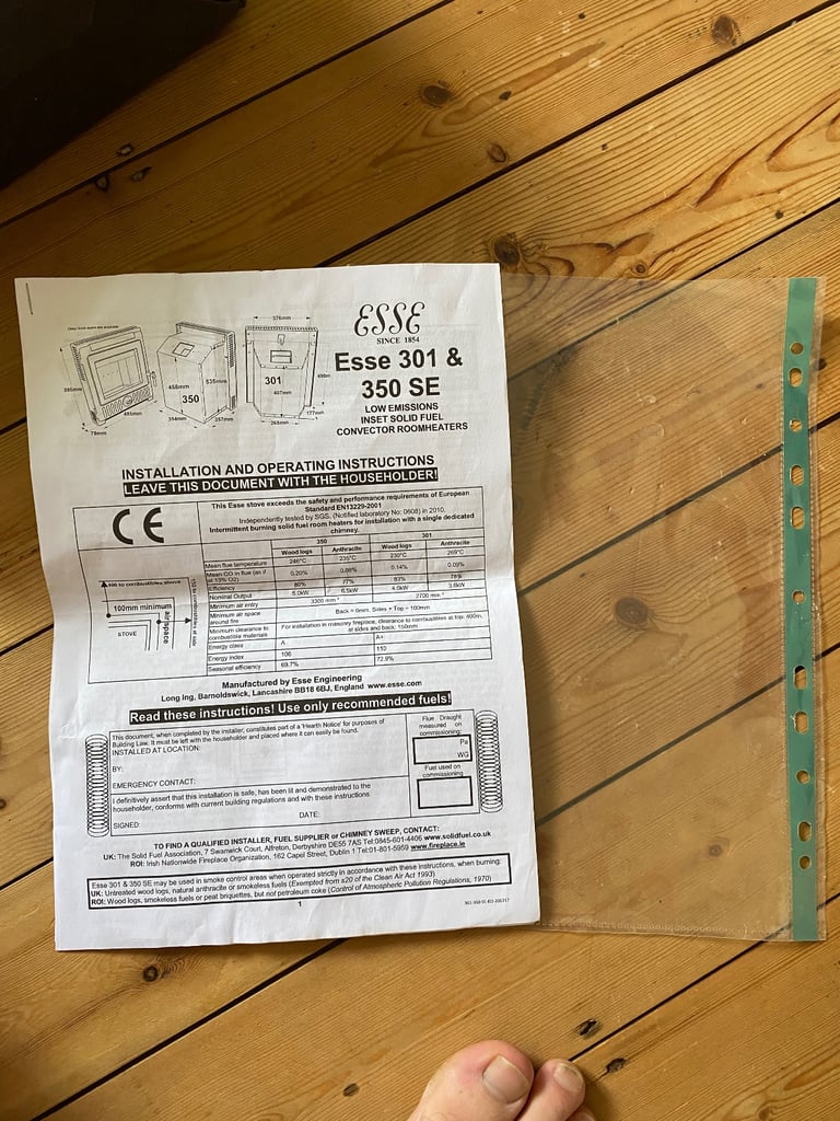 Esse wood burner 