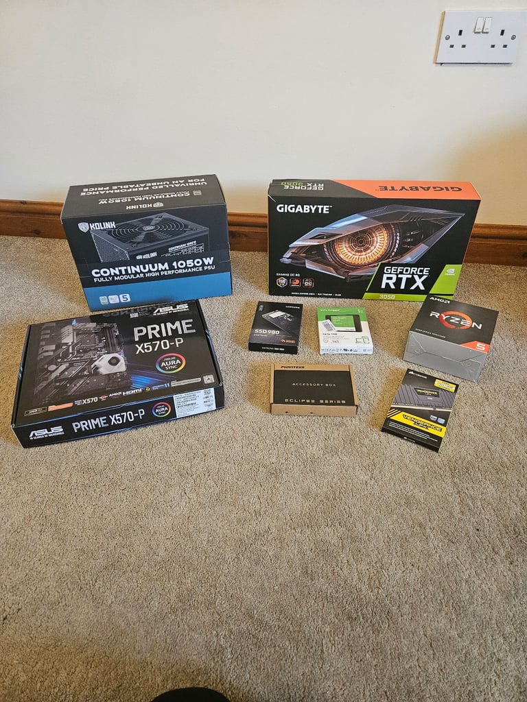 Gaming PC Tower Black, AMD 16G RAM, GeForce RTX 3050 (Fortnite Hardware Ban)