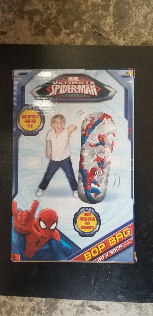 Ultimate Spiderman Inflatable Punching Boxing Bop Bag, 80x30cm