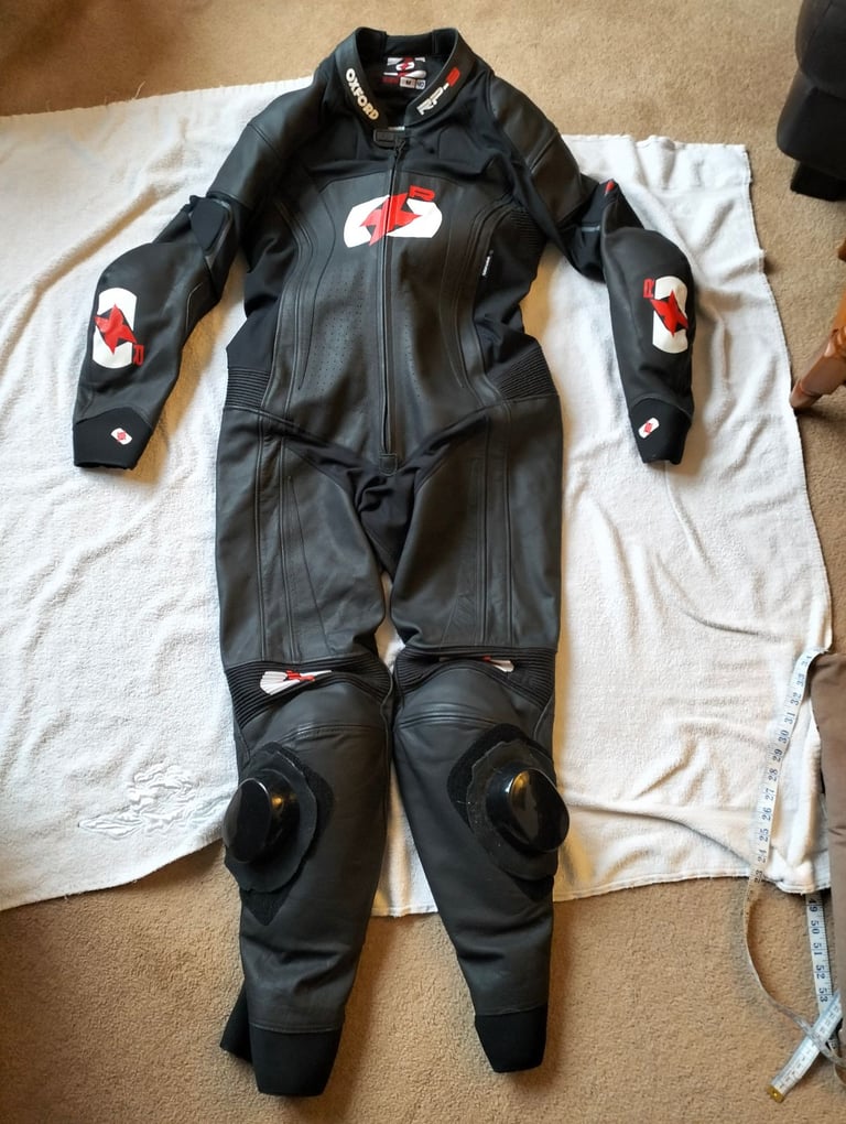 Oxford RP-3 One Piece Mens  Motorcycle leather 1 piece Worn Once M 38" 40" Chest