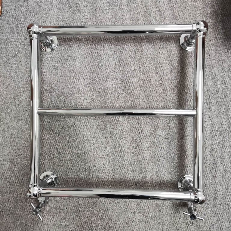 Chrome on Brass vintage style towel radiator.