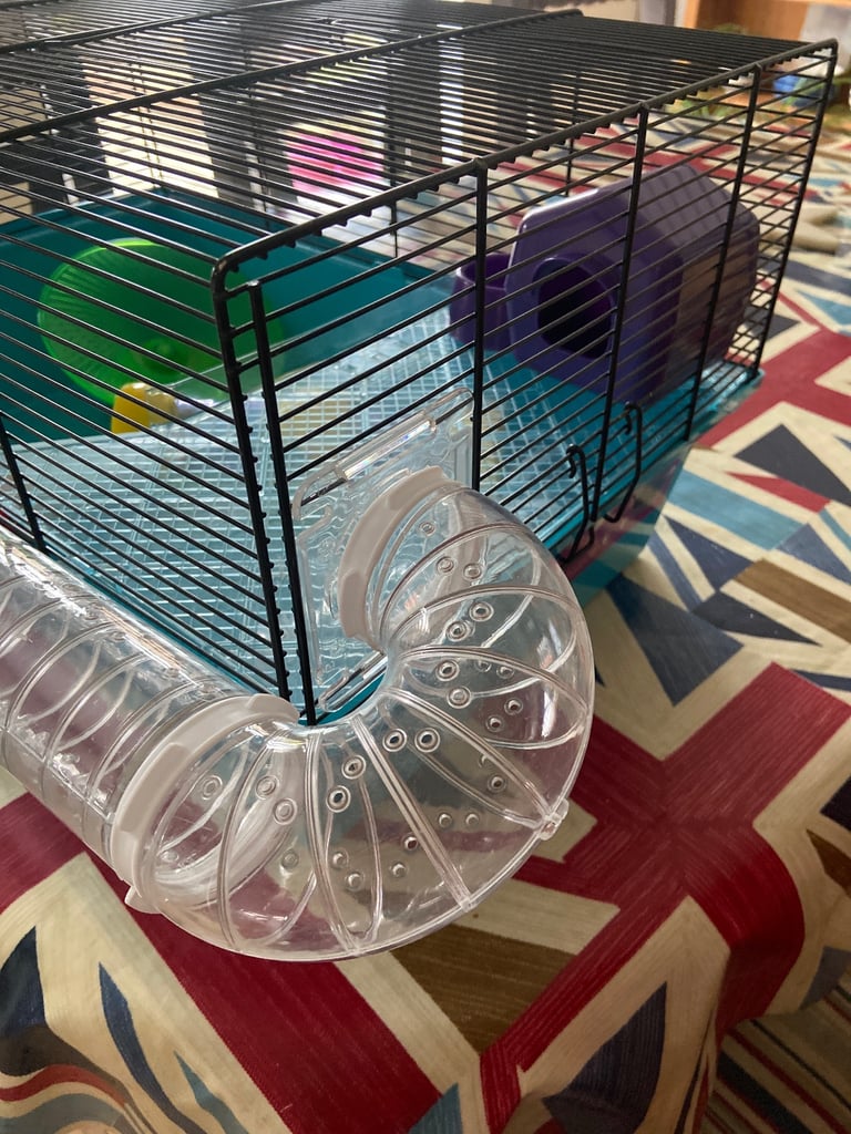 Hamster cage with extras 