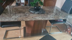 Marble table and 4 chairs