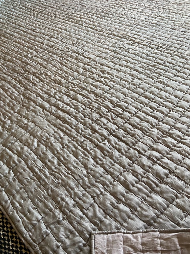 100% Grey silk bedspread Heals