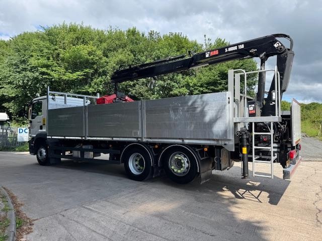2020 MAN TGM 26.320 E6 6x2 drop side remote Hiab X-HIDUO 158 crane & block grab 
