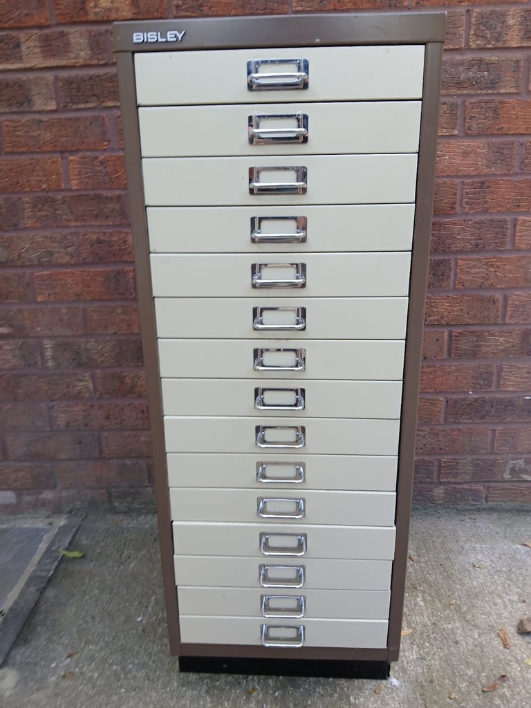 image for Bisley 15 Drawer metal Filing Cabinet.