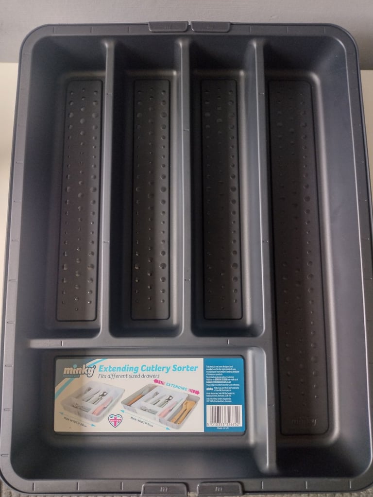 image for Brand new Black extendable Minky cutlery drawer organiser