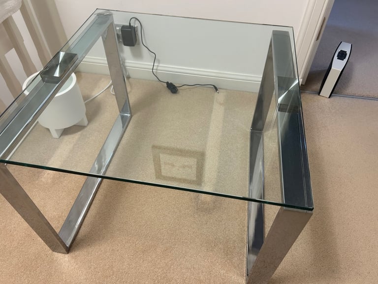  2x Glass and Chrome coffee tables - very good condition 