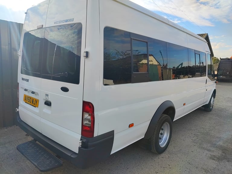 FORD TRANSIT 17 SEAT MINIBUS 2011 60 REG XLWB EX COUNCIL WITH FSH IDEAL CAMPERVAN NO VAT