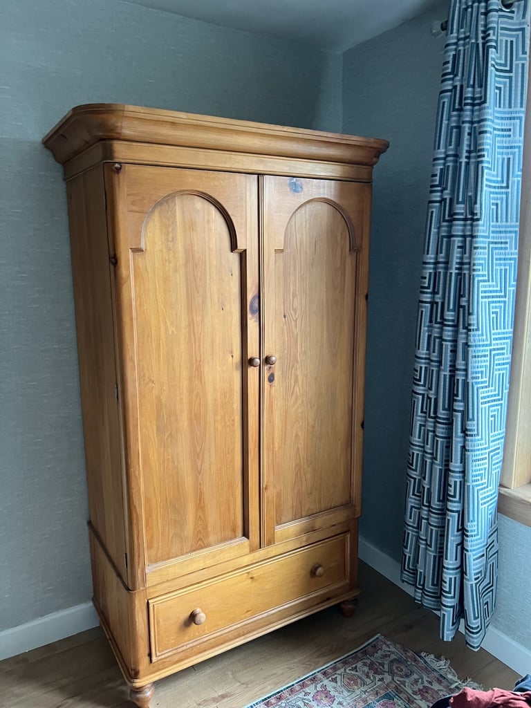quality solid pine wardrobe in good condition
