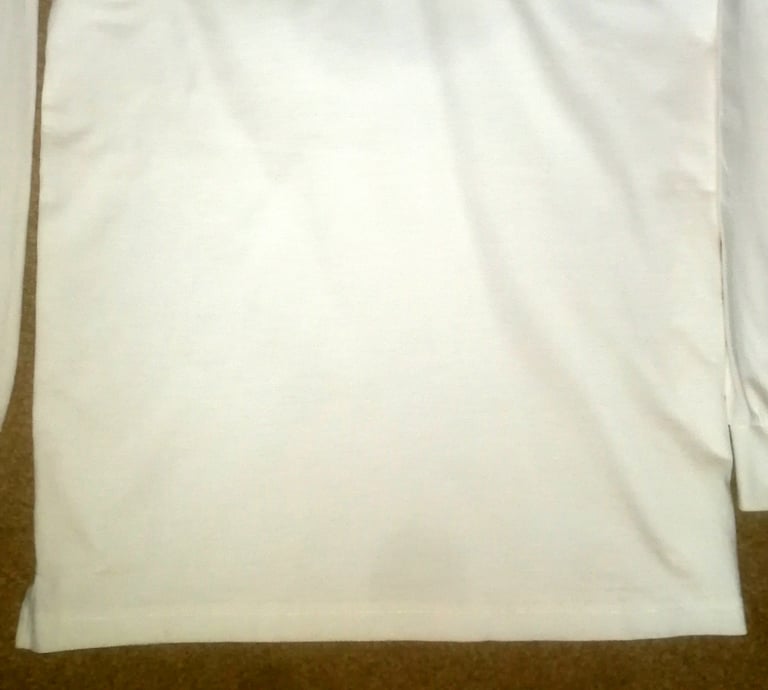 Men's Vintage England XV Rugby Shirt Long Sleeve White UK L 42 Inch Chest