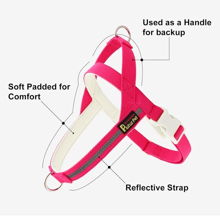 NEW Pets Purest Hot Pink Dog Harness Lead Size Small Set
