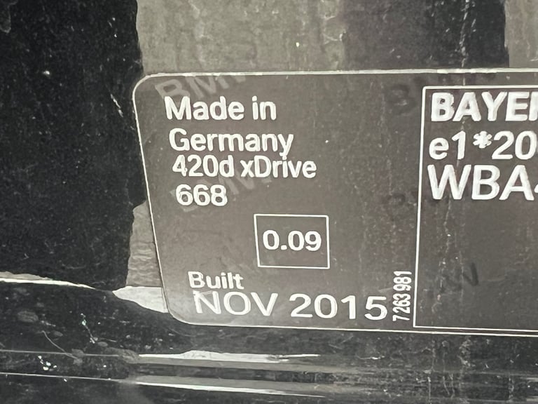 BMW 4 Series 420d Xdrive F36 Pre LCI SE B47D20A Engine GA8HP50X Gearbox- BREAKING FOR PARTS 