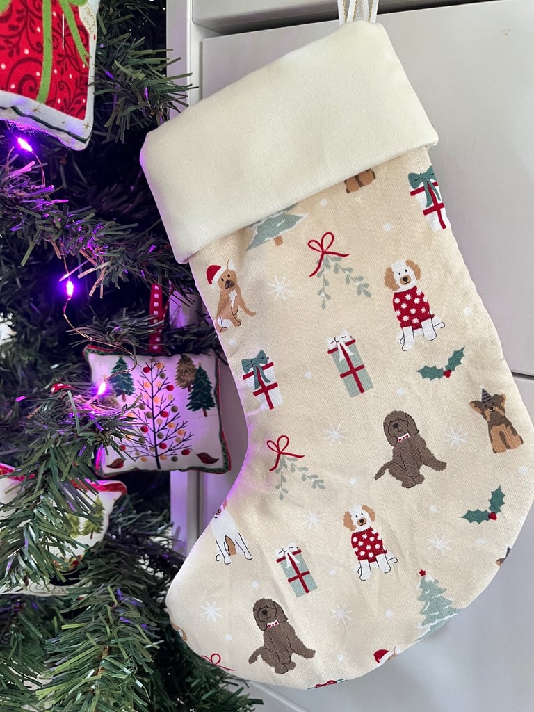Christmas stockings with cat and dog designs