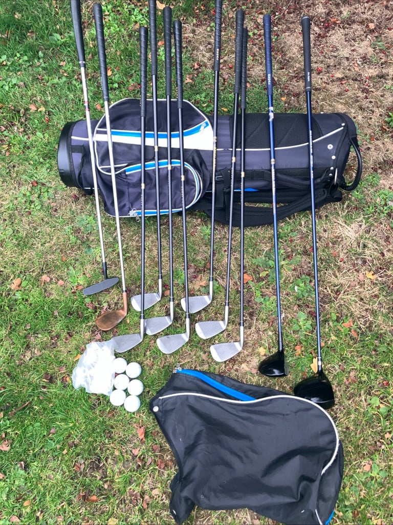 Men’s Golf Clubs Driver 3 Wood Regal 4-9 Iron Set Pw Wedge Putter Stand Bag 