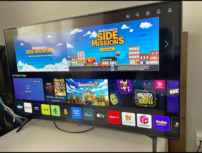 55"LG 4K ULTRA UHD HDR SMART WIFI LED TV PERFECT WORKING WITH REMOTE,STAND,APPS 215£