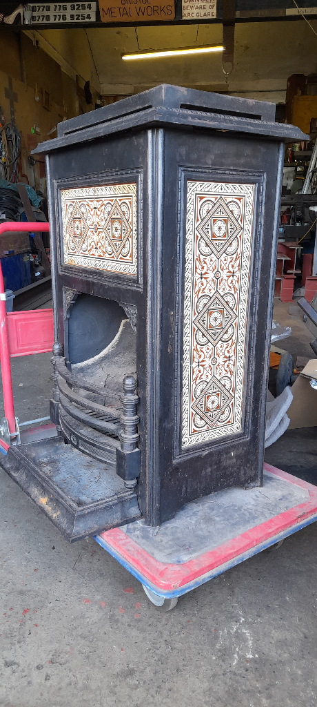 Buy/Swap Rare Antique Walter Crane/C. Dresser Fireplace/Burner 10 Minton Tiles